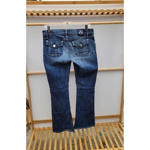 HP Rock and Republic Flap Button Back Pocket Embellished Denim‎ Bootcut Jeans - Picture 3 of 16